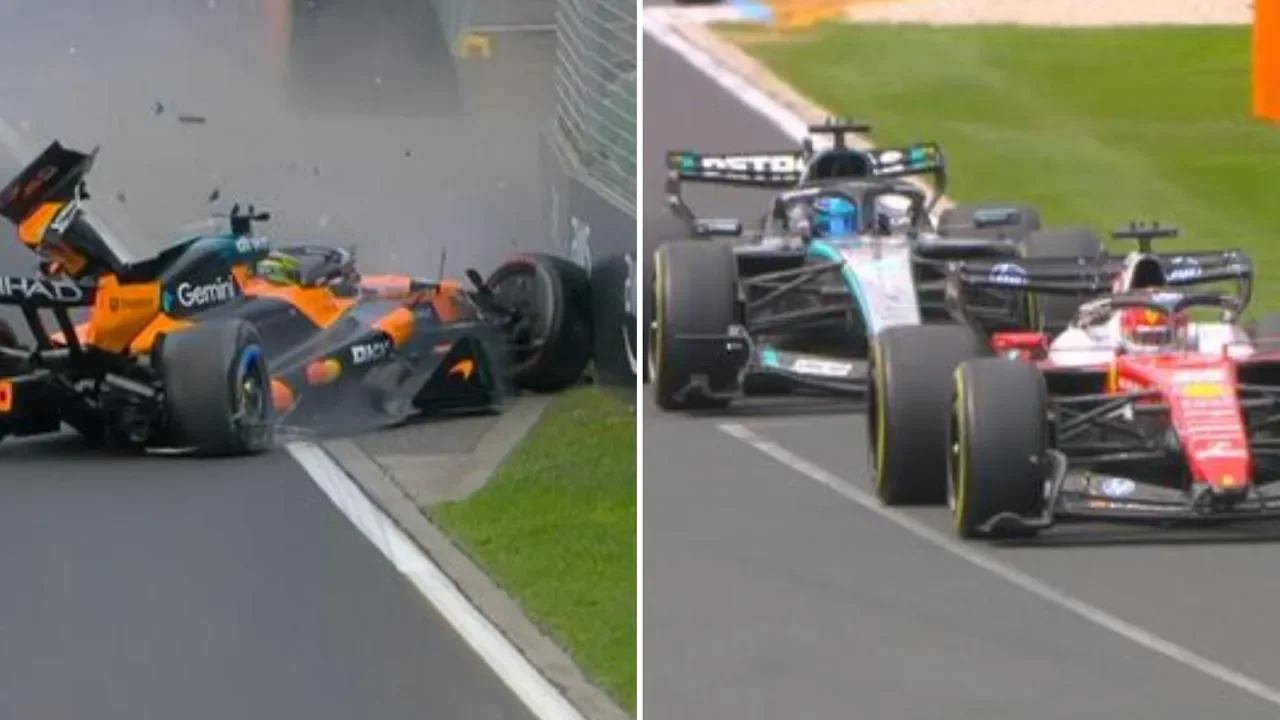 Piastri crashes out before Russell wins Melbourne GP - 1