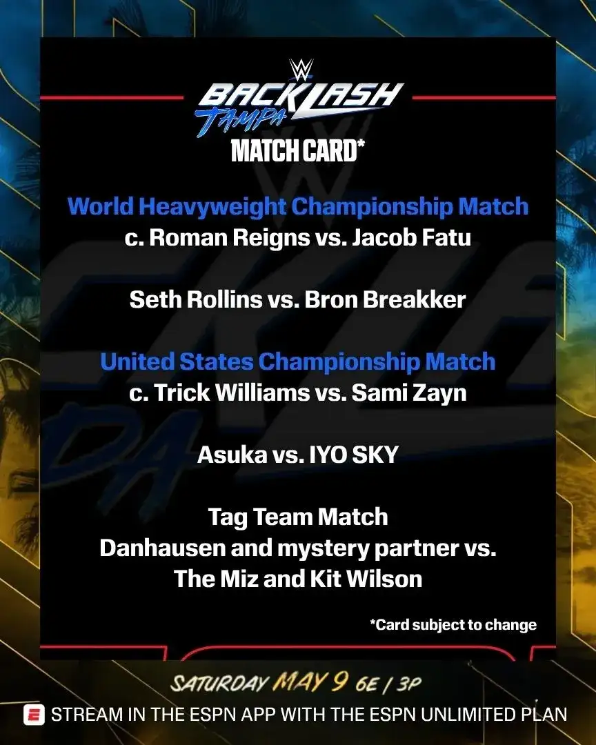 WWE Backlash: Live results and analysis for Roman ... - 1
