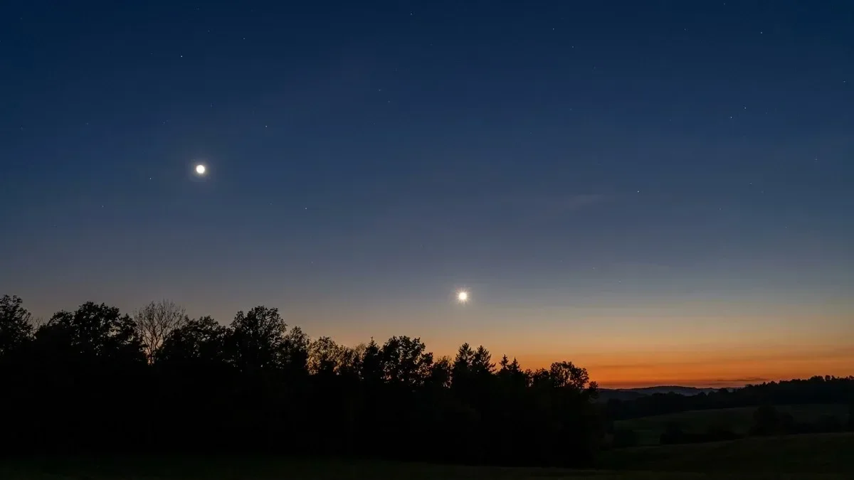 Venus and a slender crescent moon steal the show after sunset on May 18 - 2