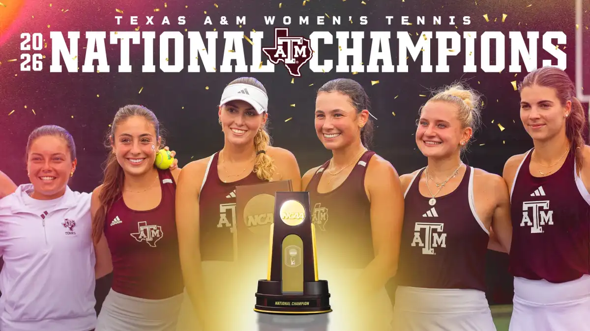Texas A&amp;M women’s tennis claims national title with 4-1 win vs. Auburn - 3