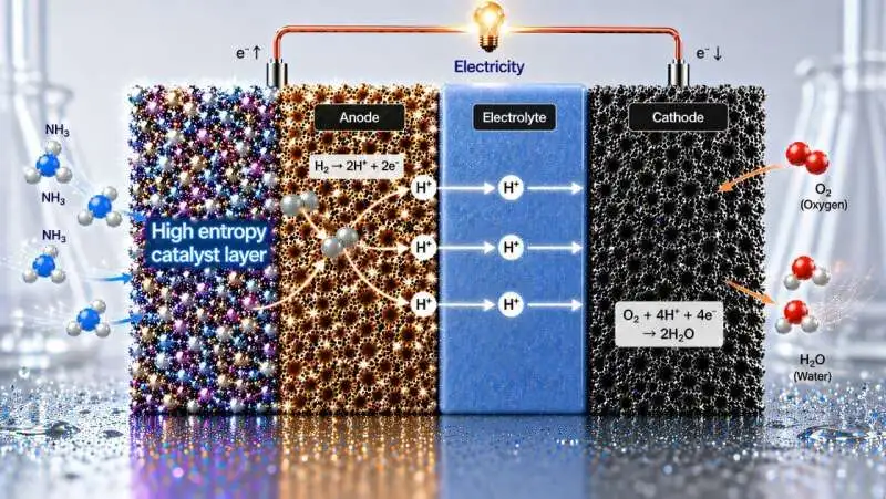 High-entropy catalyst lets ammonia fuel cell reach world-class power and durability - 2