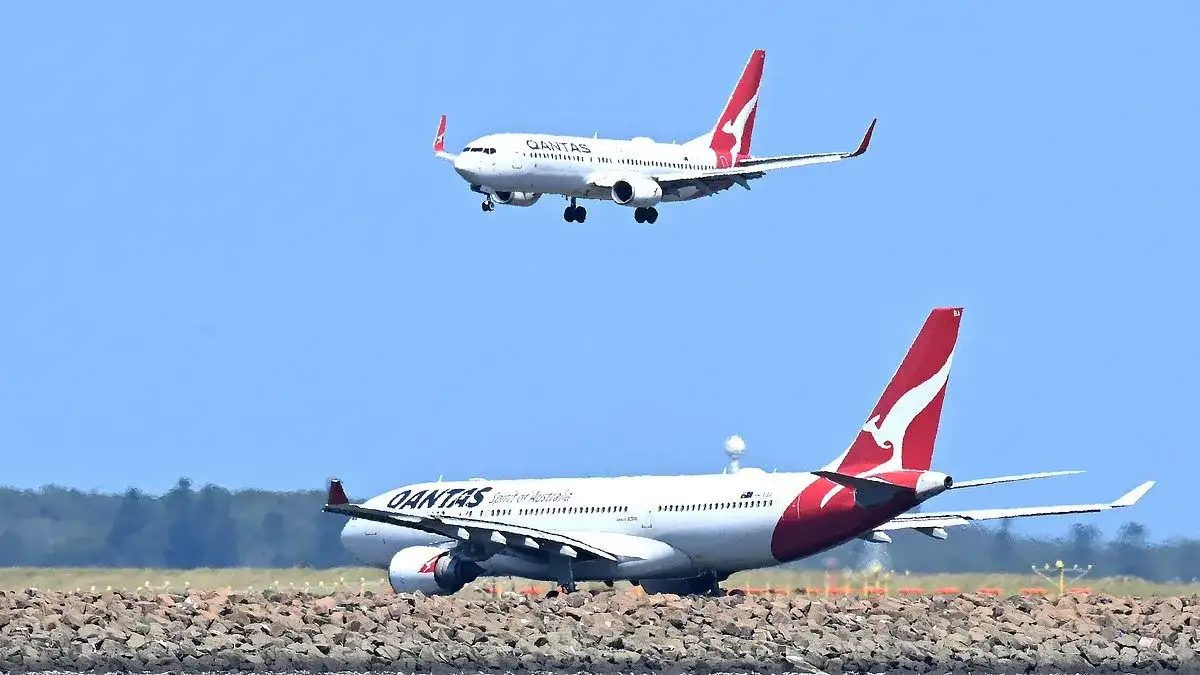Wild scenes on Qantas flight as passenger allegedly bites flight attendant - 1