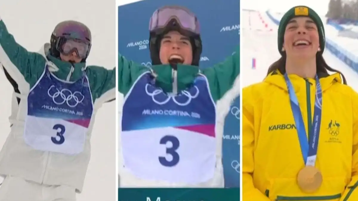 Australia's Jakara Anthony wins 1st Olympic title in women's dual moguls - 2