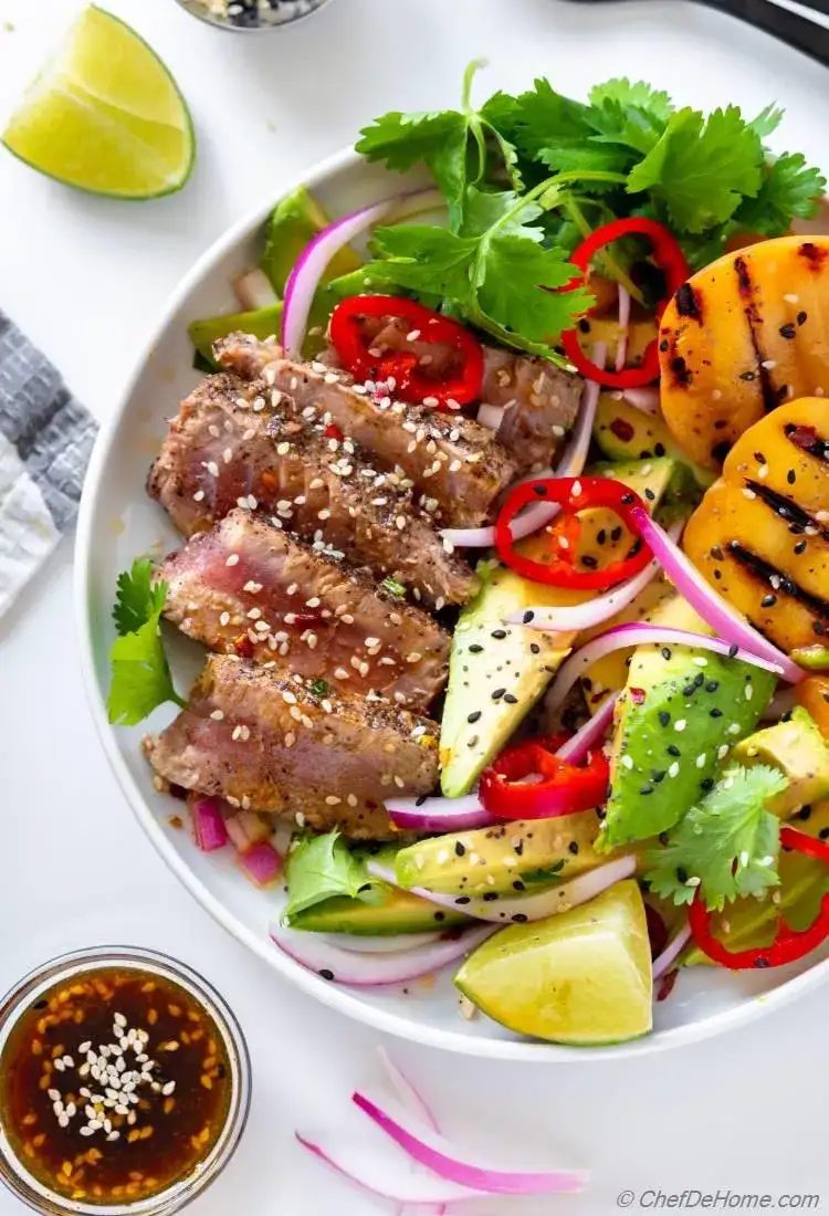Pan-Grilled Tuna Salad With Guacamole - 3
