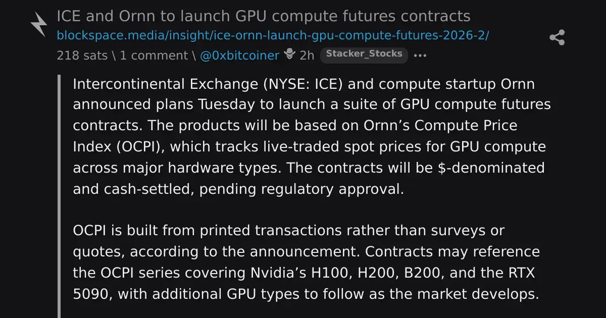 ICE, Ornn plan to launch GPU compute futures contracts - FX News Group - 4