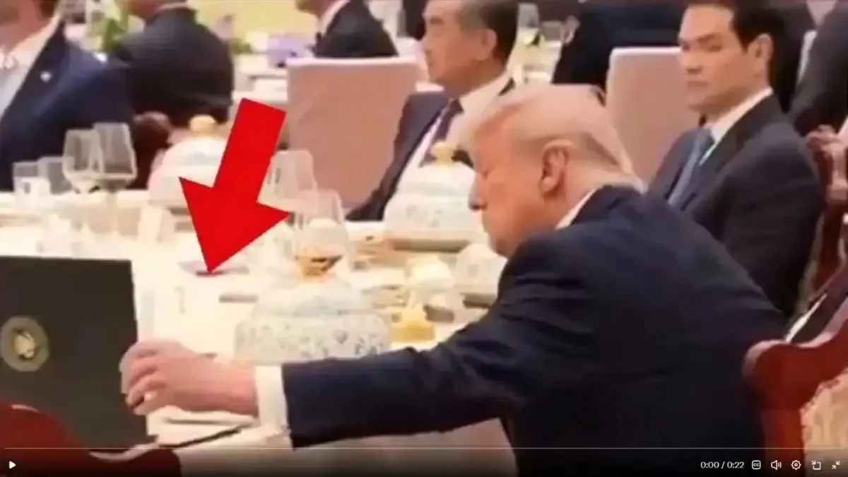 Viral Post Claims Donald Trump Caught On Camera Secretly Snooping Through Xi Jinping's Private Notebook In Beijing - 4
