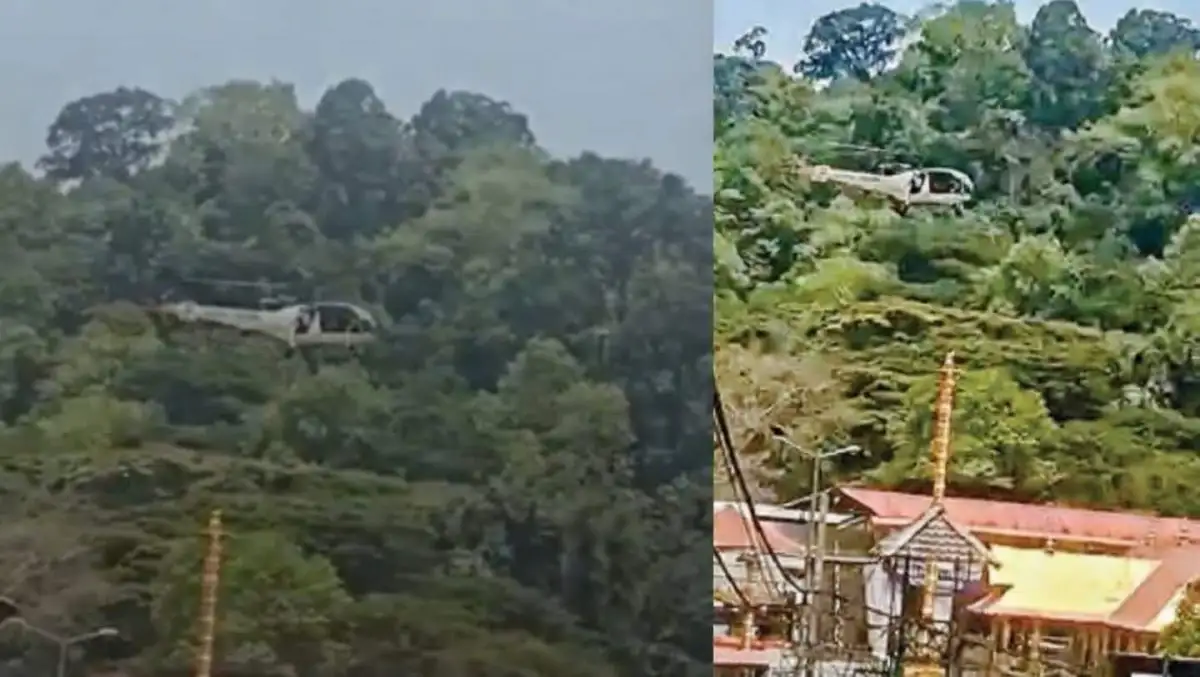 Police Register Case After Coast Guard Helicopter Flies Low Over Sabarimala Ayyappa Shrine - 2
