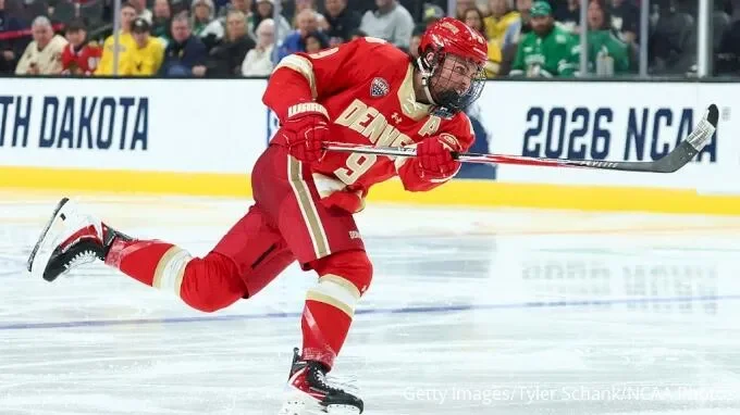 Denver wins in 2OT, gets Wisc. in Frozen Four final - 2