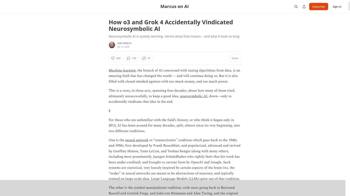 Even more good news for the future of neurosymbolic AI - Marcus on AI - Substack - 2