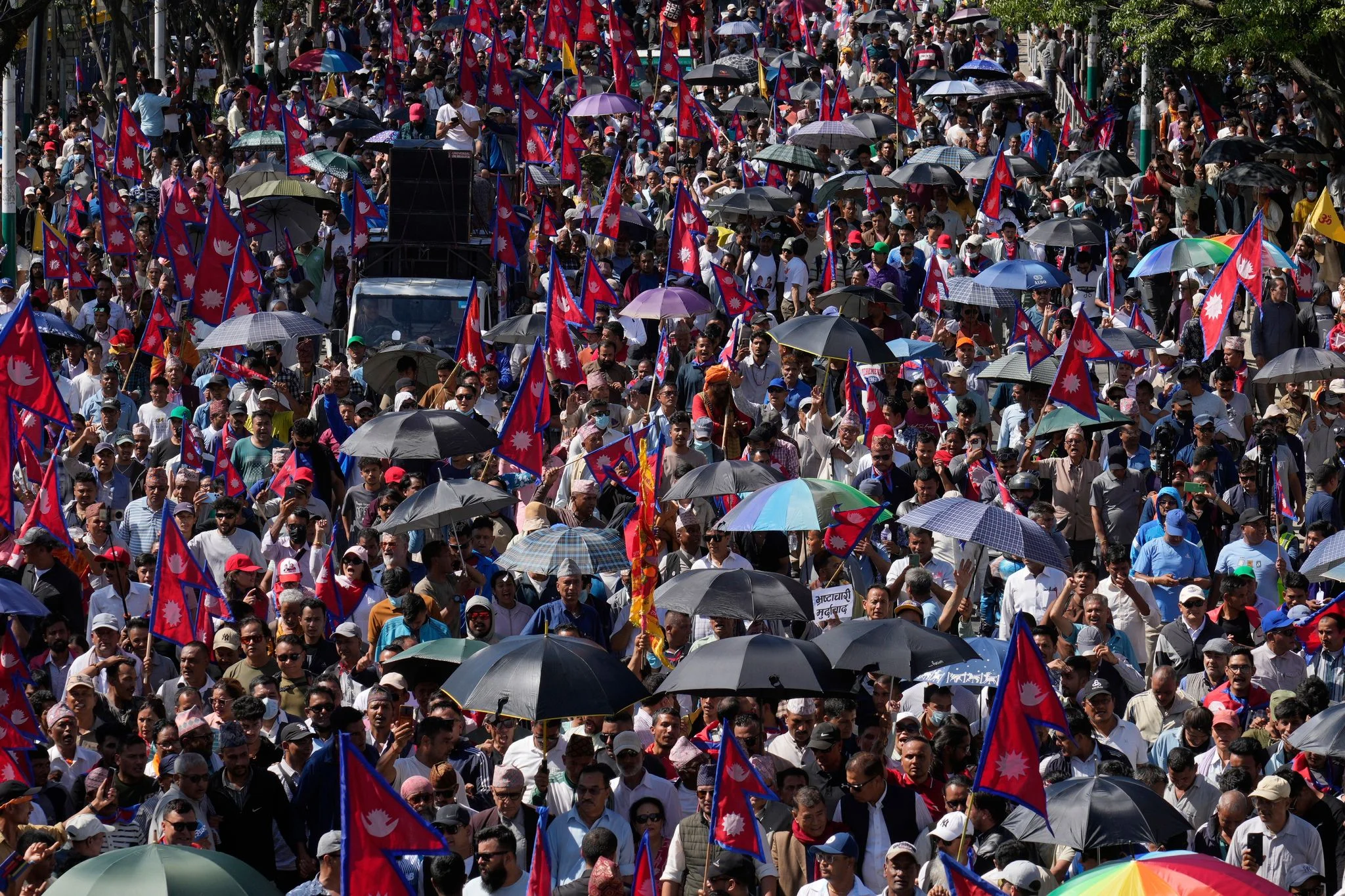 Thousands rally in support of Nepal's former king and call for monarchy's return - 3
