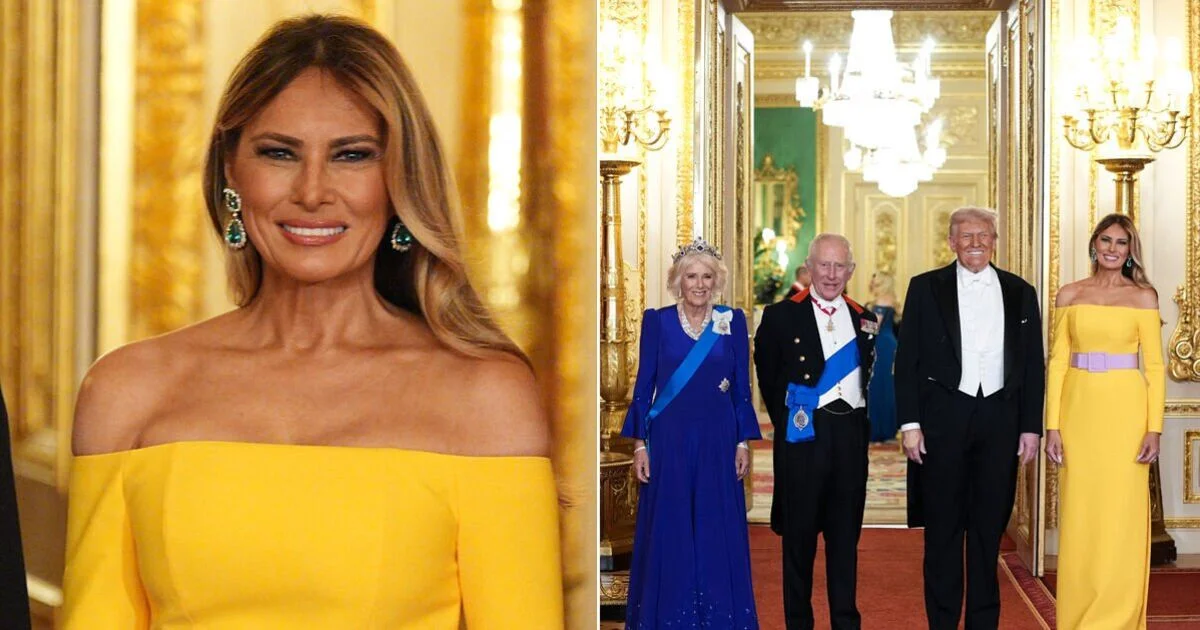 Melania Trump stuns in silver pants as she arrives at controversial Governor's Dinner with husband Donald as dozens threaten boycott after president's turbulent week - 2