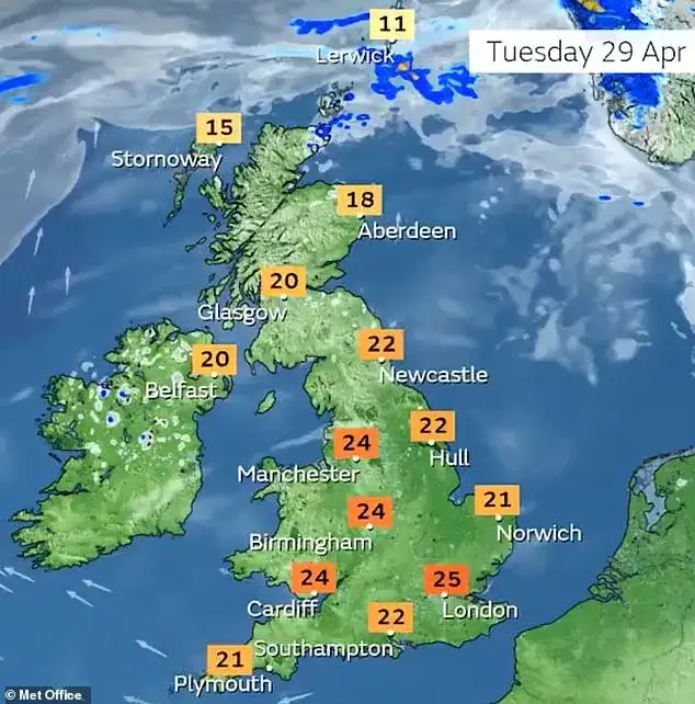 London to be hotter than Barcelona as Met Office forecasts sunshine and 26C temperatures - 4