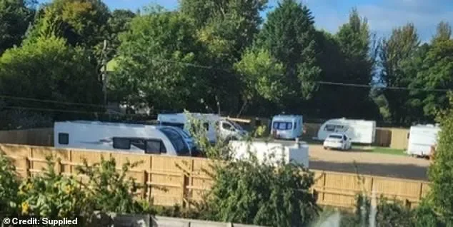 Surrey town becomes latest victim of traveller 'land grab': 'Illegal' site appears in middle of woodland after group brought in machinery and hacked down trees over Easter weekend - 3