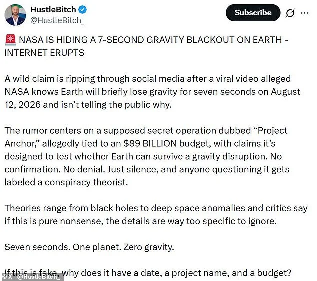 Is Earth Losing Gravity for Seven Seconds on 12 August? Debunking the Viral Hoax Claiming 40 Million Deaths - 4