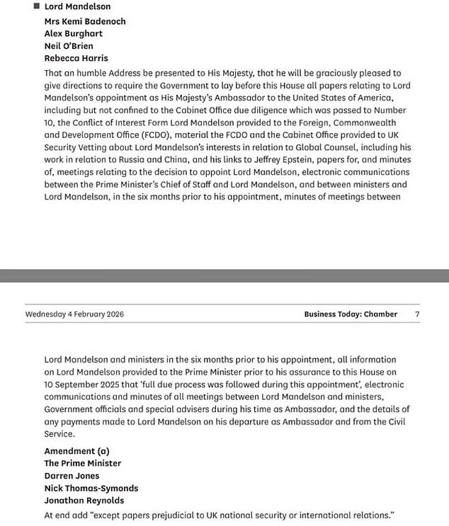 Starmer warns ‘very significant volume of material’ needs reviewing before Mandelson documents released – UK politics live - 2