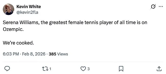 Serena Williams slammed over 'disgusting' Super Bowl ad as tennis legend promotes weight loss drugs - 3