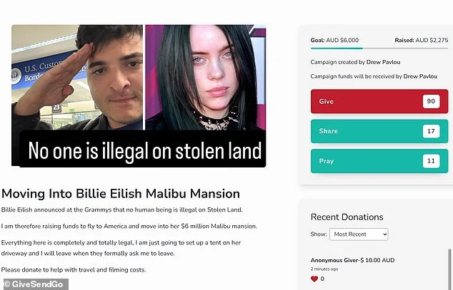 Man Deported From The US After 'Sh*tposting' About Moving Into Billie Eilish's Mansion Claims He Was 'Joking' - 3