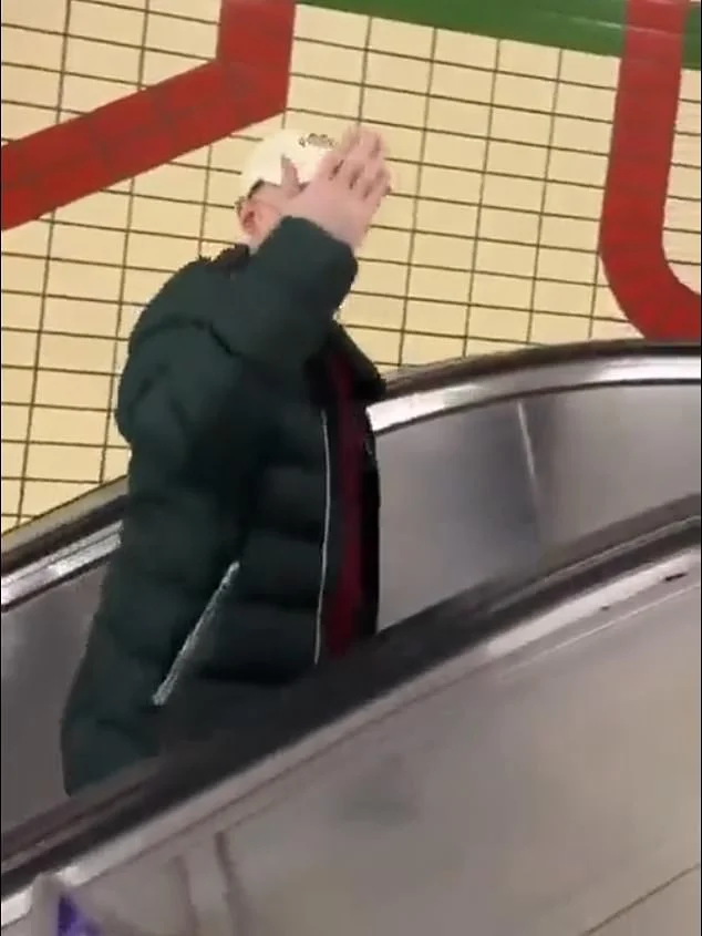 Moment pro-Palestine activist follows and pesters Jewish Little Britain star Matt Lucas at a London Tube station - 1