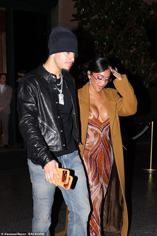 Jadon Sancho goes public with girlfriend Saweetie as they step out holding hands after romantic dinner in Paris - 1