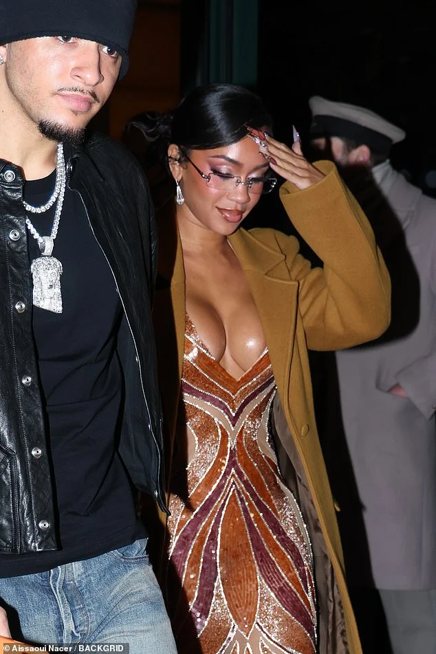 Jadon Sancho goes public with girlfriend Saweetie as they step out holding hands after romantic dinner in Paris - 2