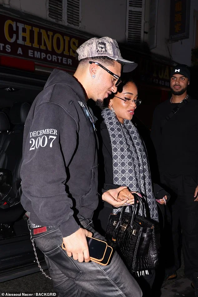 Jadon Sancho goes public with girlfriend Saweetie as they step out holding hands after romantic dinner in Paris - 3