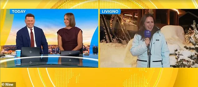 Bizarre moment Today show's Danika Mason slurs her way through a sports report from the Winter Olympics in Italy during loose segment that has Karl Stefanovic in stitches - 3