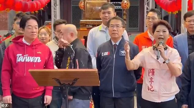 SHOCKING VIDEO: Temple official vomits on Taiwan President Lai Ching-te during public event - 2