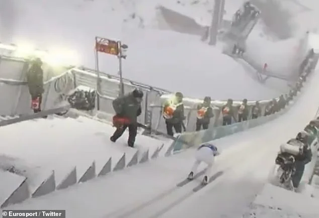 Winter Olympics star hit by leaf blower during ski jump but narrowly avoids catastrophe - 4