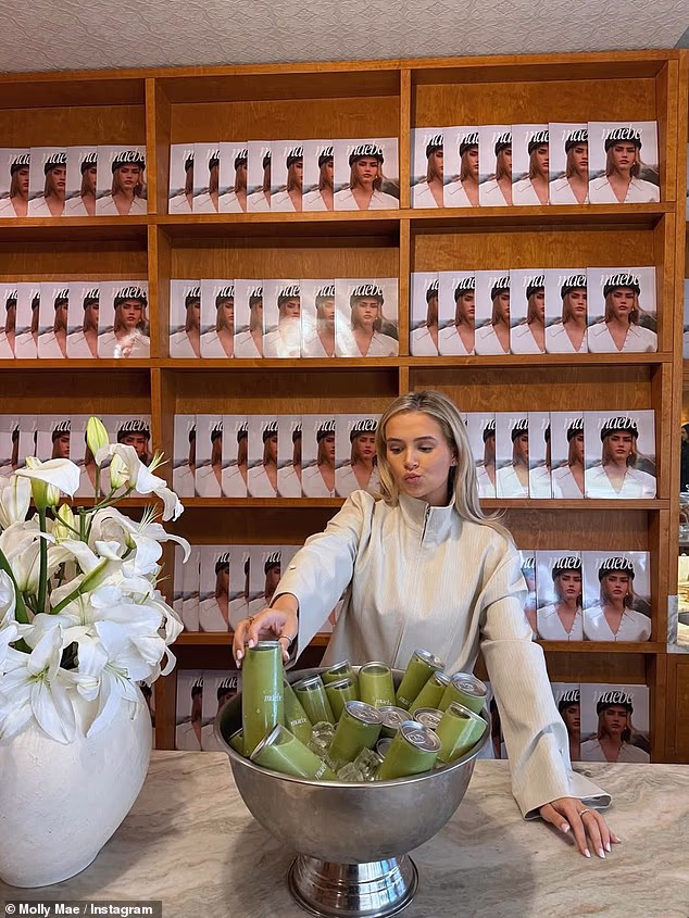 Pregnant Molly-Mae Hague stuns in a beige co-ord as she hosts The Maebe Village pop-up store after accidentally revealing her exact due date - 1