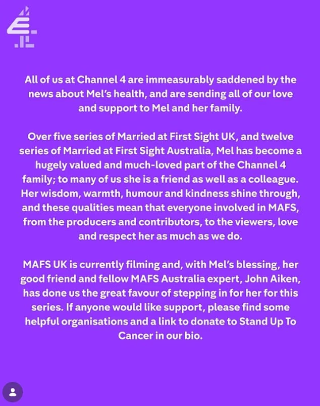 MAFS UK reveals Mel Schilling’s replacement after expert steps down following terminal cancer diagnosis - 1