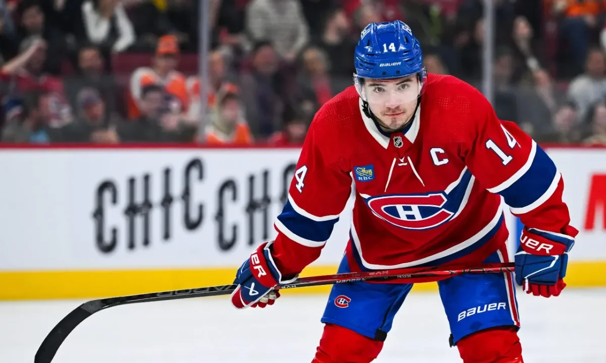 Nick Suzuki is not practicing with Nathan MacKinnon today - 4