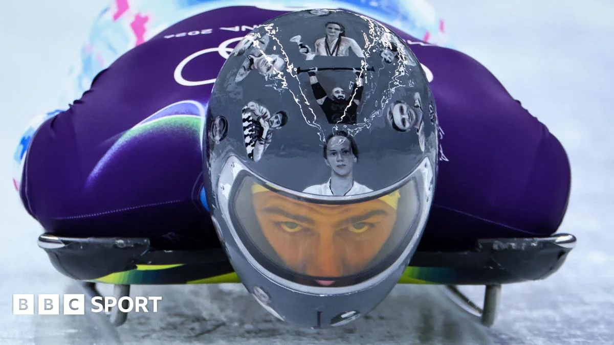 Ukrainian skeleton athlete Heraskevych trains again in banned helmet, despite IOC ruling - 4