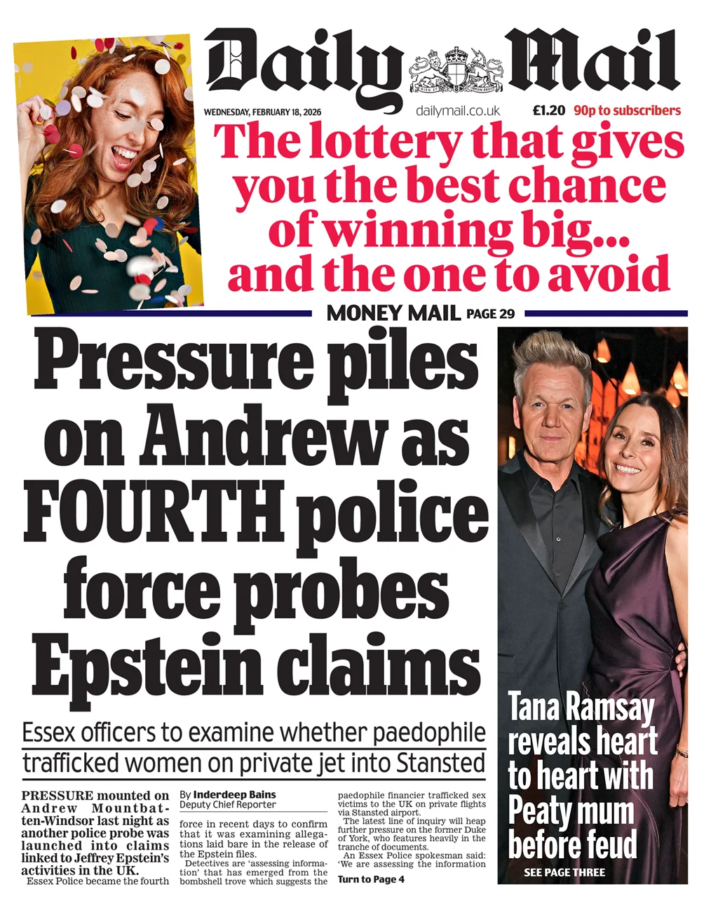 The Papers: 'Pressure piles on Andrew' and 'Jesse Jackson dies at 84' - 2