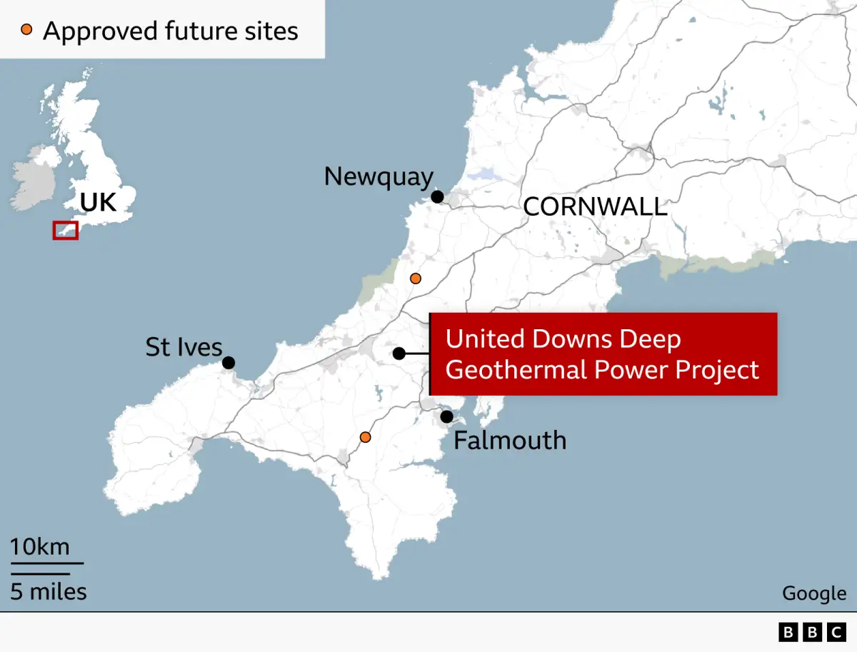 Britain's first geothermal plant opens in Cornwall: Green project will provide power to 10,000 homes - but sceptics raise fears of earthquakes across the south-west - 2