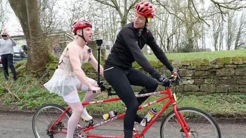 Greg James recovers from incredible 1000km Comic Relief bike challenge with a soak in a bath LIVE on BBC Breakfast - after raising £4million for charity - 4