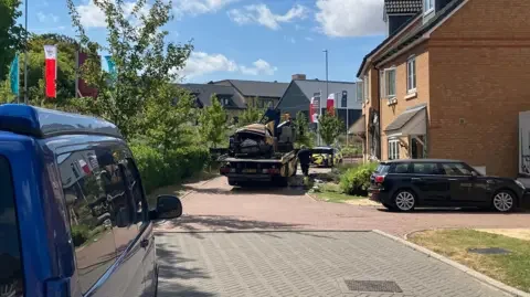 Three children hospitalised after car hits house wall - 2