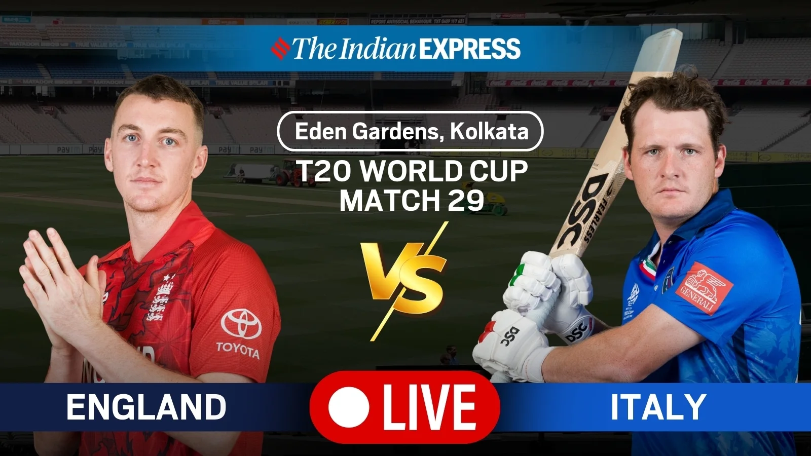 England v Italy: T20 World Cup cricket – live - 3