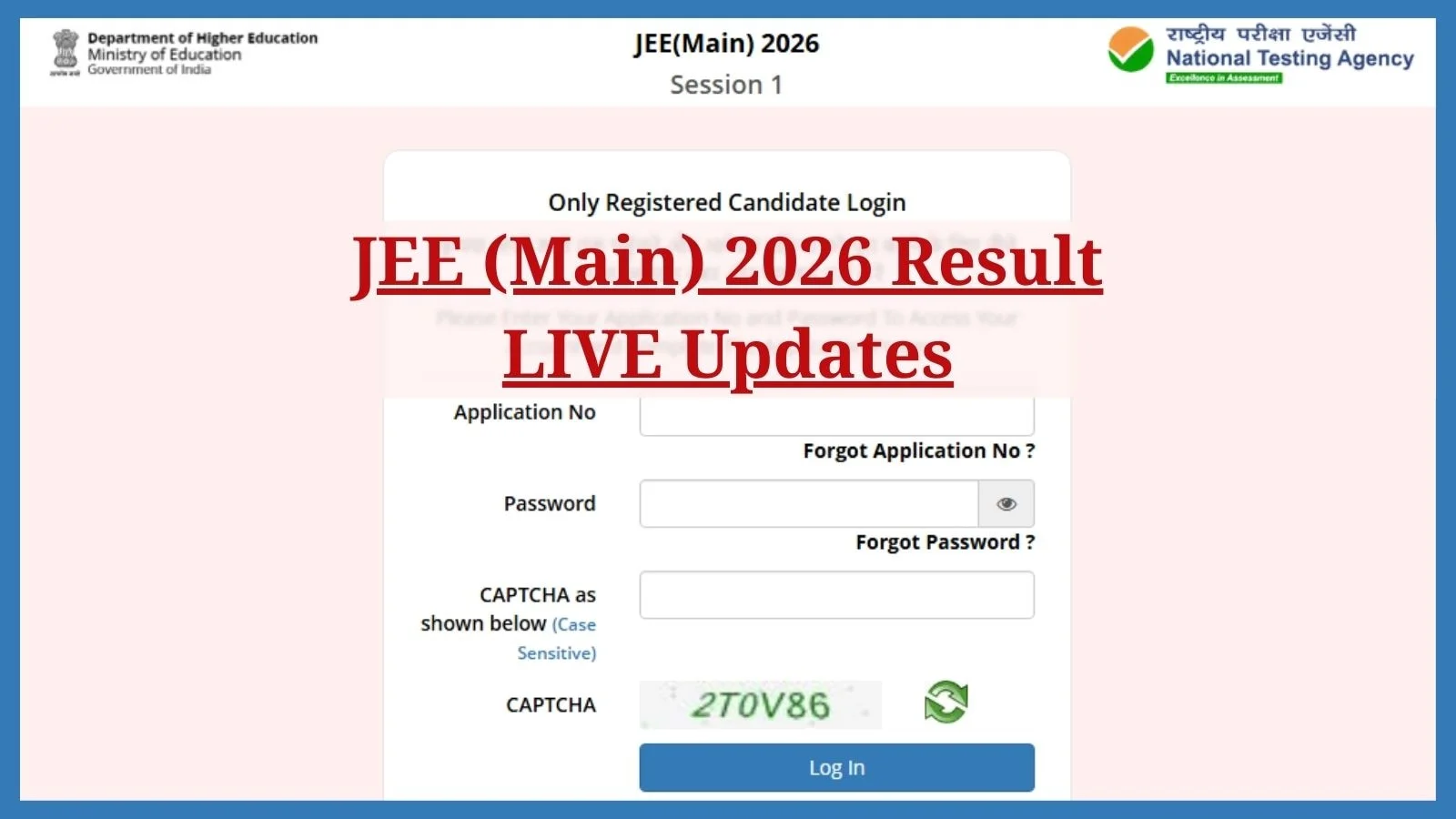 JEE Mains Result 2026, Jeemain.nta.ac.in LIVE Updates: When and where to check Session one scorecards? - The Indian Express - 2