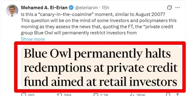 Is Blue Owl Private Credit’s ‘Canary in the Coal Mine’? - 3