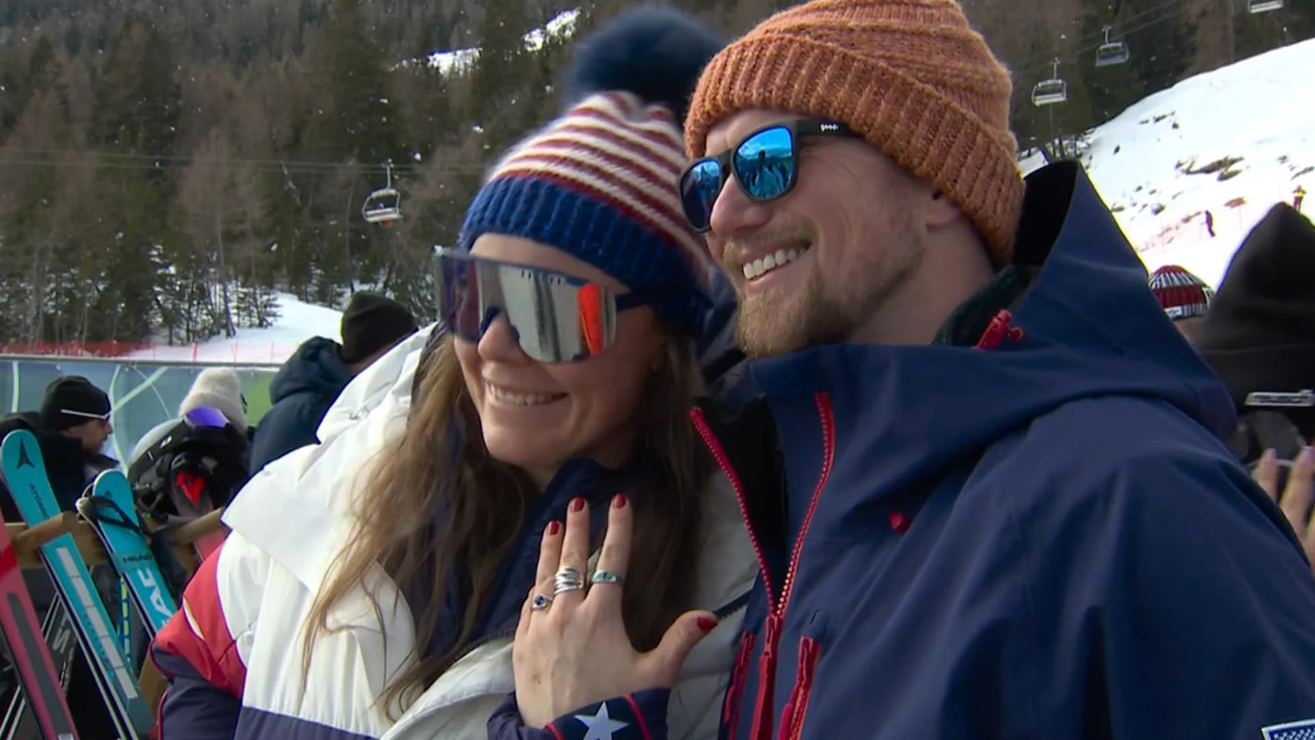 Olympic champion Breezy Johnson crashes out of super-G then gets engaged at end of course - 3