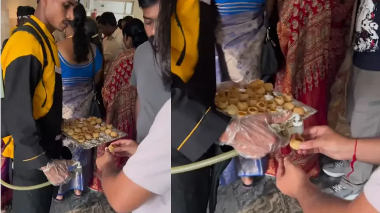 `Dhishkiyaon pani puri wala` serving Golgappe with `water gun` goes viral; Netizens share hilarious comments - 2