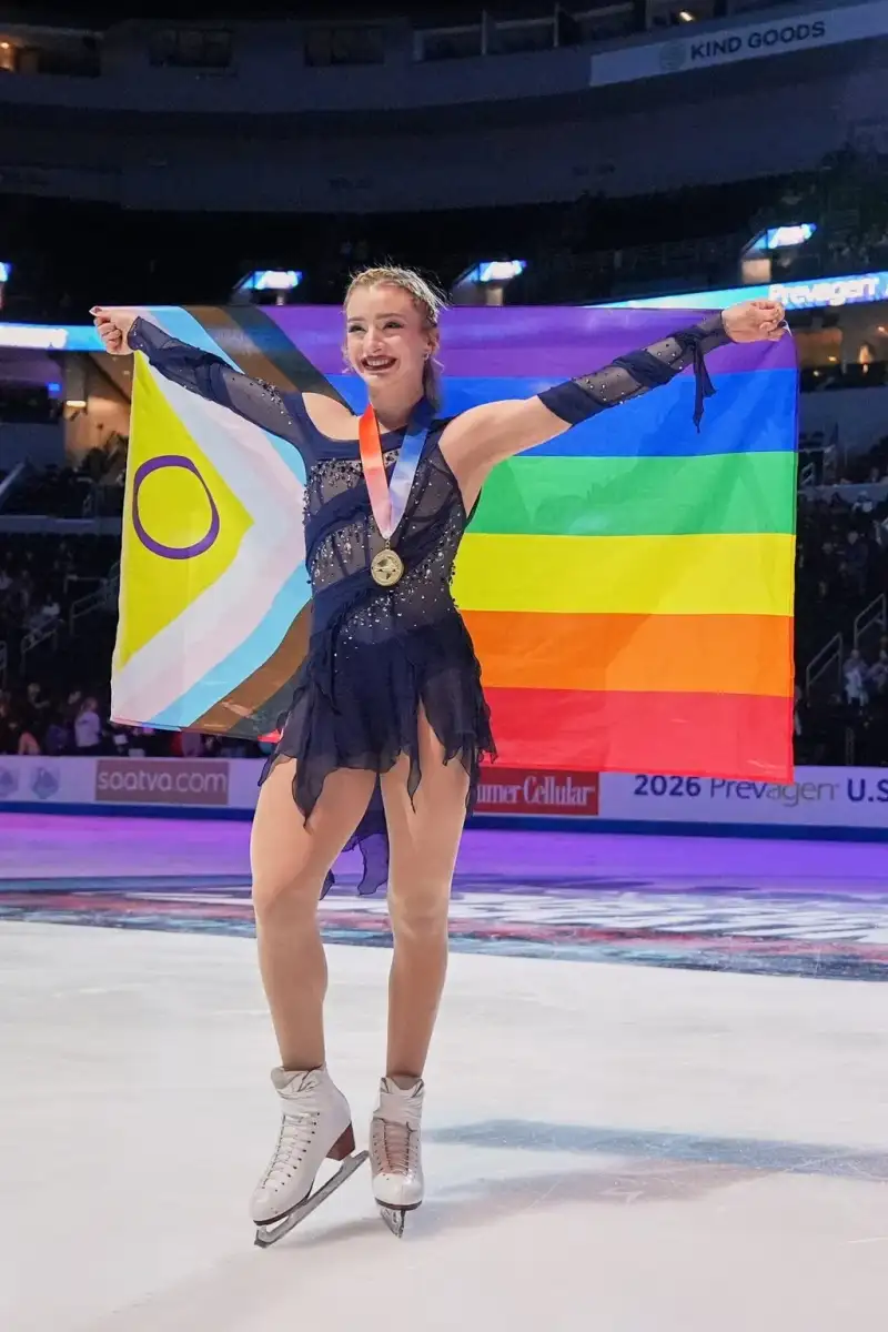 Team USA's first openly queer female figure skater who quit social media over anti-Trump comments left in tears after dismal Winter Olympics result - 1