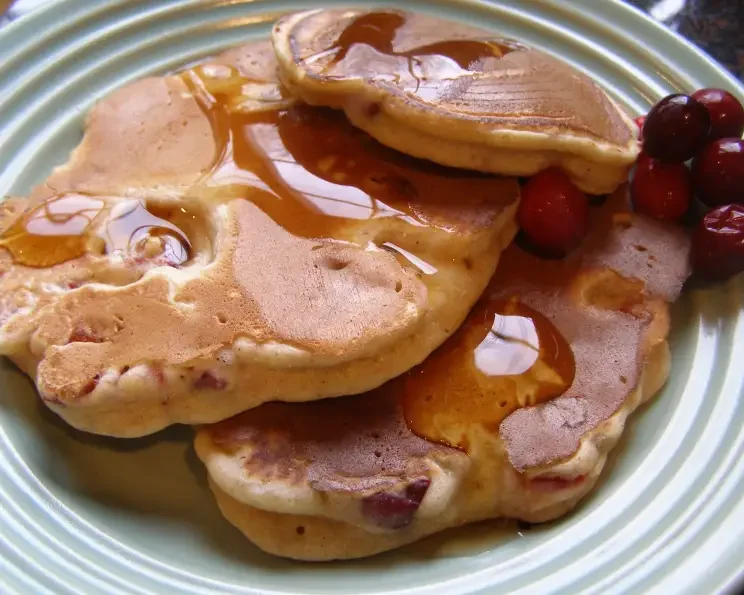 Cornmeal and Dried Cranberry Pancakes - 2
