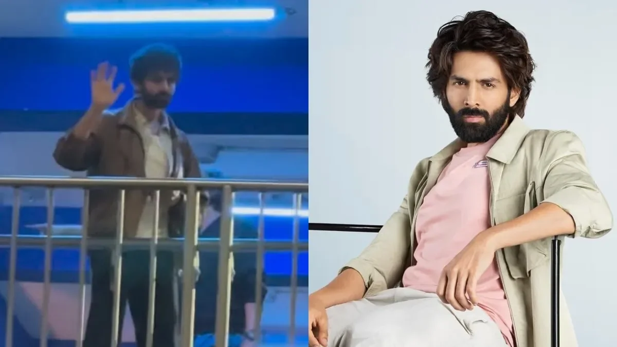 Viral video: Kartik Aaryan spotted shooting Nagzilla at crowded Connaught Place, netizens say 'Karan Johar ko...' - 1