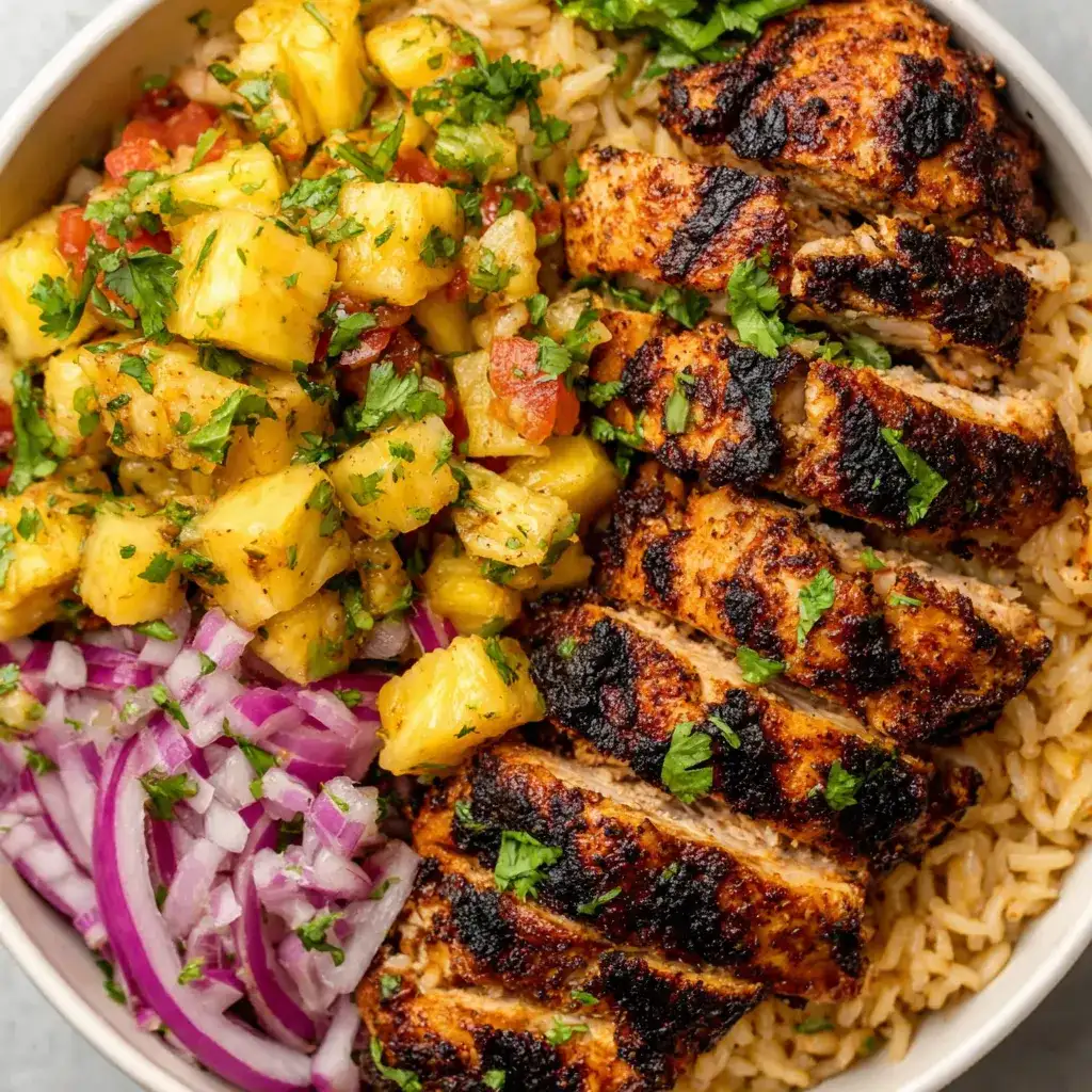 Jerk-Spiced Chicken Thighs With Pickled Pineapple - 1