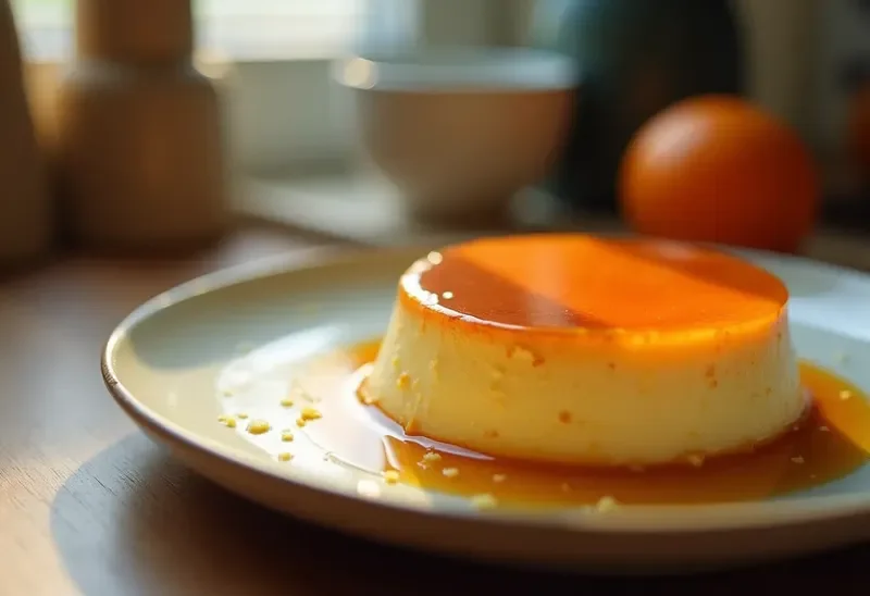 Caramel-Coated Orange Flan - 1