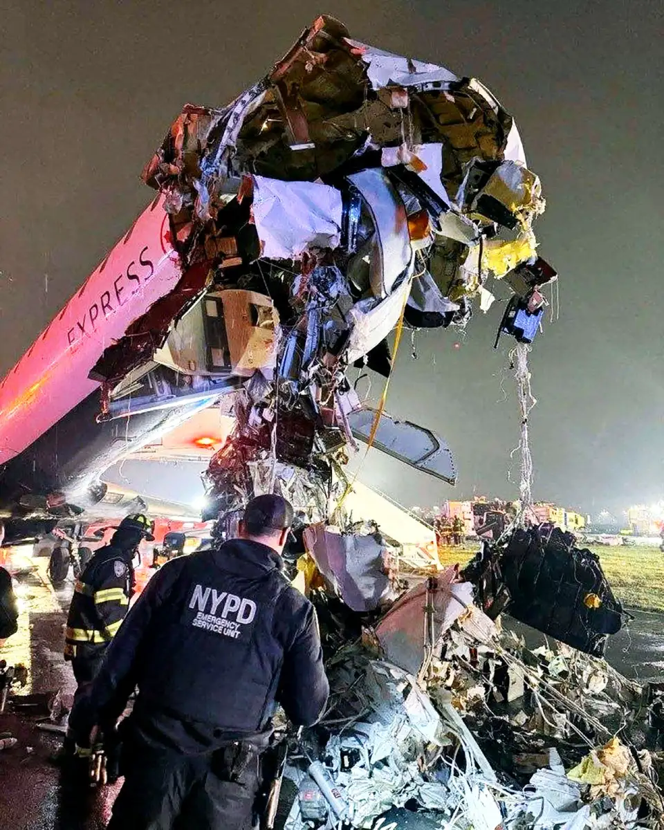 Jet collides with vehicle at New York airport - 1