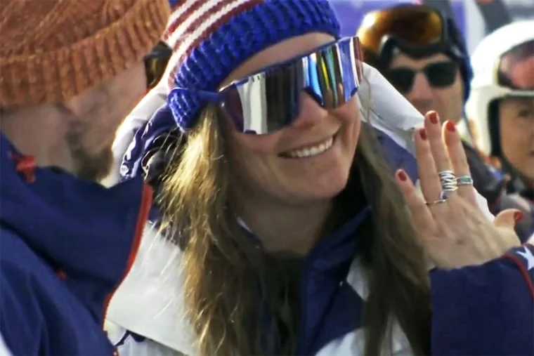 Olympic champion Breezy Johnson crashes out of super-G then gets engaged at end of course - 1
