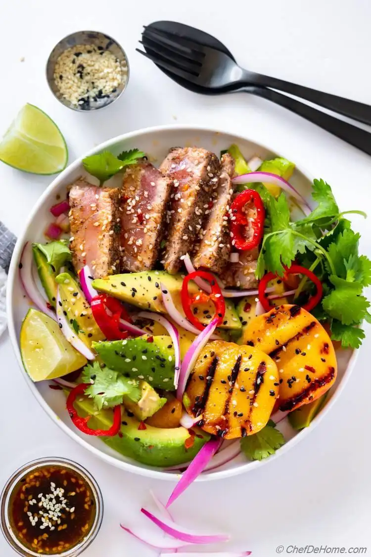 Pan-Grilled Tuna Salad With Guacamole - 2