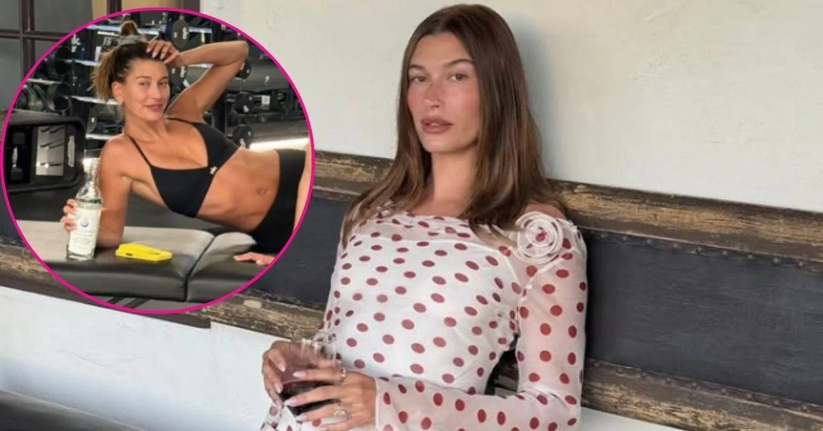 Hailey Bieber sends pulses racing as she flaunts her gym-honed abs in nothing but a white bath towel - 4